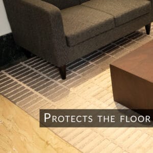 Protects the floor