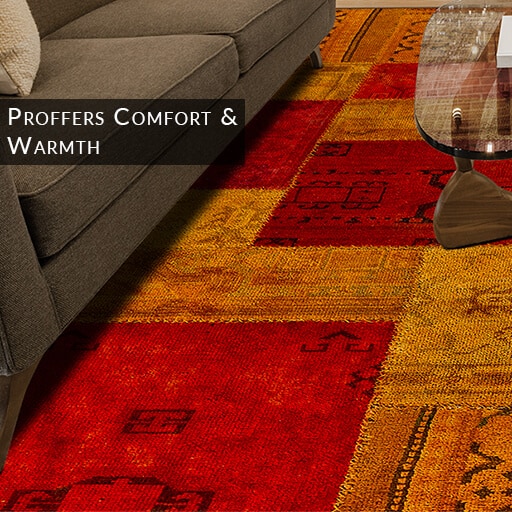 Proffers comfort and warmth