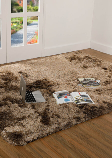 dubai hazelnut handwoven polyester shaggy