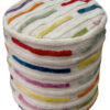 Multi Colored Hand Woven Pouf