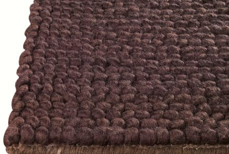 ladhak brown corner wool loop handwoven area rug and carpets