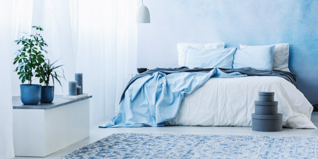 Avoid sensory overload design Blue Coastal Rug