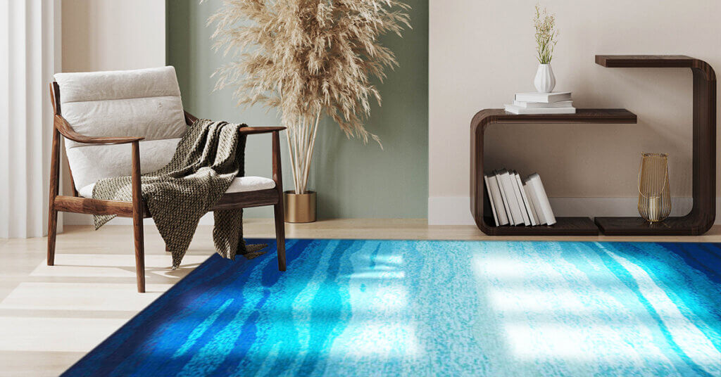 Rugs with ocean wave theme