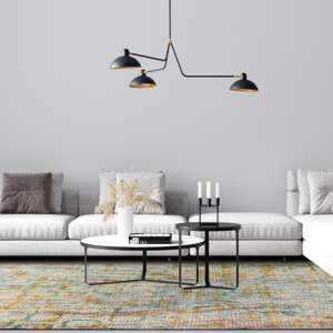 How Should rugs go under the couch?