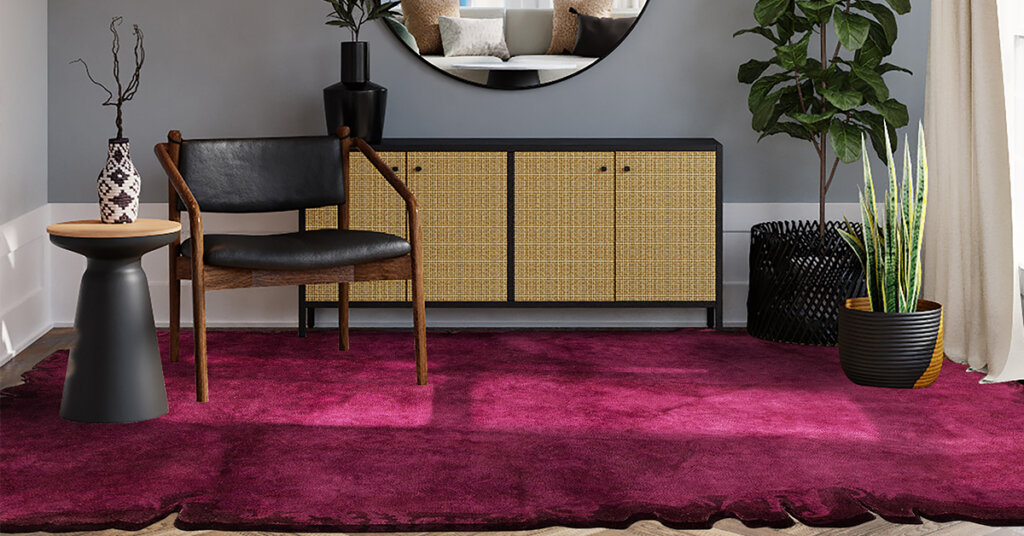 Colorful area rugs take the floor when decorating a room