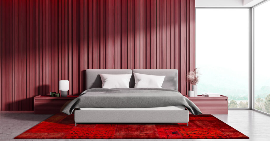 Renaissance Red bedroom rugs