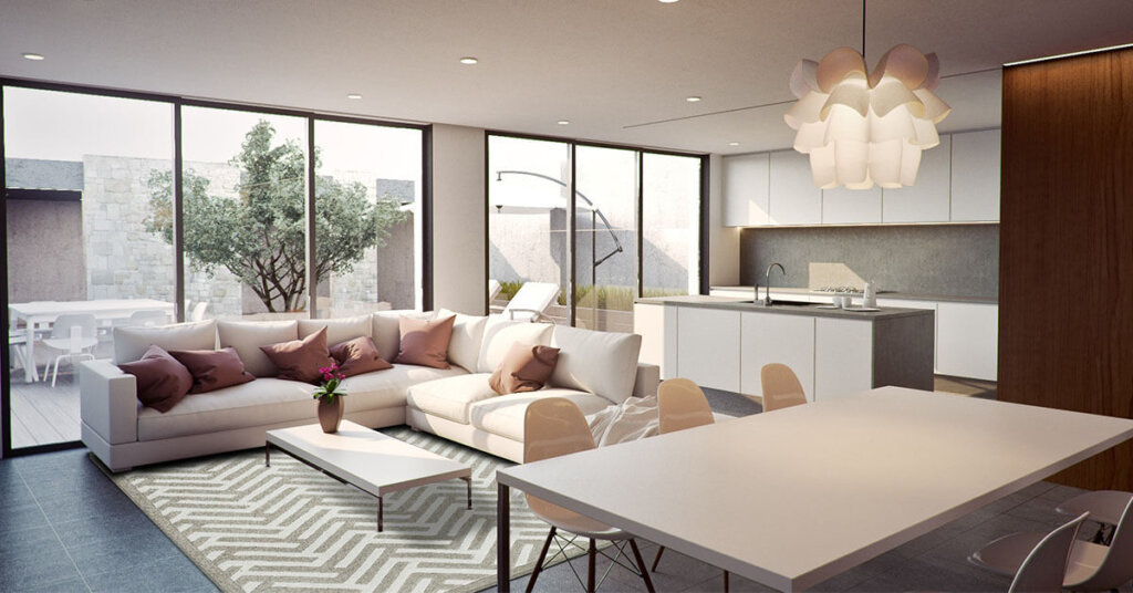 5.In a neutral palette 1 Decoration with white area rugs