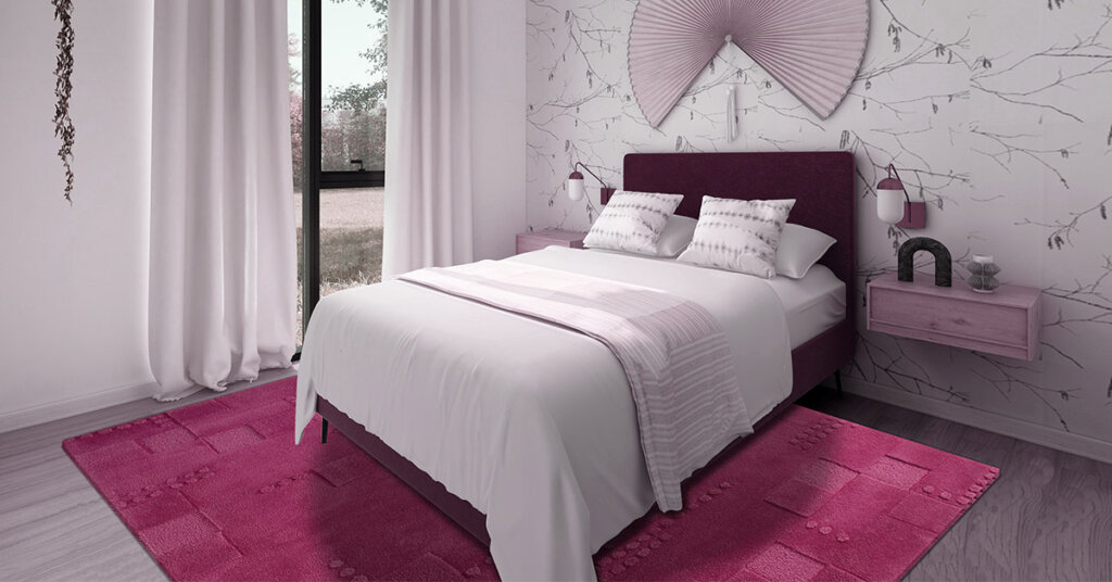 Miami fuchsia tufted rugs