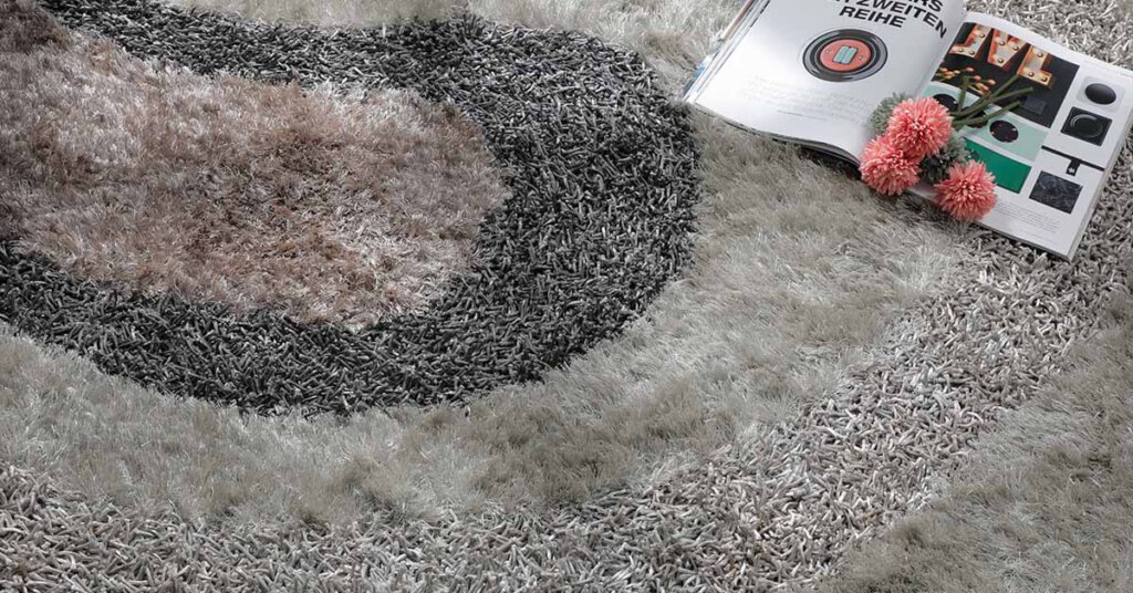 2.Materials in shaggy rugs Materials used in shaggy area rugs