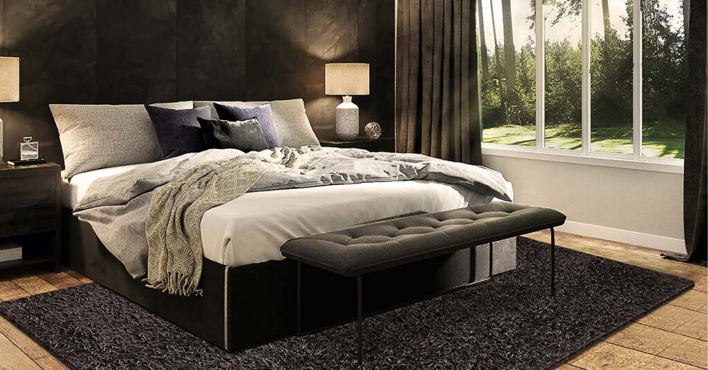 5.Palo Black Palo Black shaggy area rugs