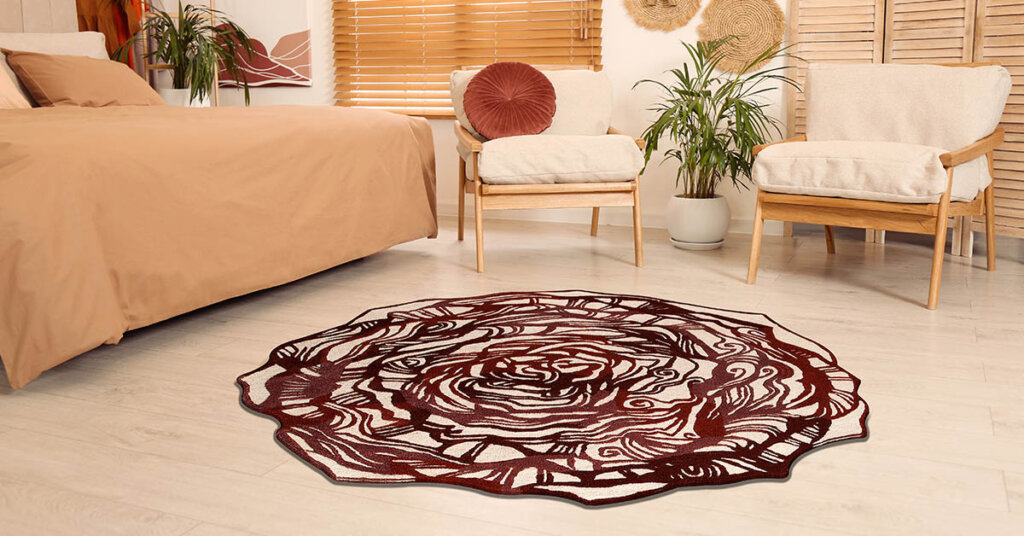 6.Off the Norm. rugs placement normally