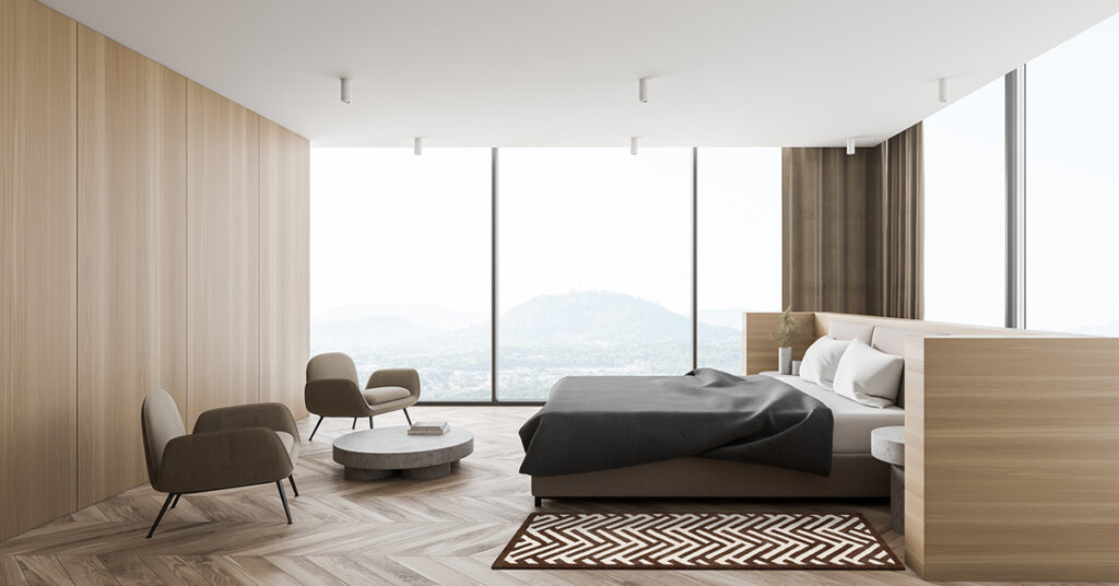 7.A side apart rugs placement beside bed